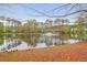 Scenic view of a pond surrounded by trees, reflecting the beauty of the natural landscape at 1833 Hubbell Dr, Mount Pleasant, SC 29466