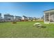 Green backyard with seating and picnic table with views of other properties at 185 Red Bluff St, Summerville, SC 29483