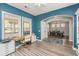 Inviting home office with natural light and views, flows into an adjacent dining area at 1883 Hall Point Rd, Mount Pleasant, SC 29466