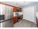 Kitchen features stainless steel appliances, white subway tile backsplash, and wood cabinets at 201 Island Green Rd, Goose Creek, SC 29445