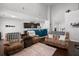 Open-concept living room features dark wood floors, comfortable seating, and stylish decor at 206 Alpine Rd, Summerville, SC 29485