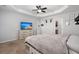 Another angle of the spacious main bedroom showcases the en-suite bathroom at 206 Alpine Rd, Summerville, SC 29485