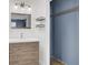 Bathroom with sleek vanity, modern sink, and stylish fixtures with ample storage at 213 Braly Dr, Summerville, SC 29485