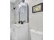 Stylish bathroom featuring a modern vanity, toilet, and shower with a marble tile surround at 2325 Sorentrue Ave, North Charleston, SC 29405