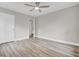 Empty bedroom featuring modern flooring, neutral paint, and a ceiling fan at 2916 Louise Dr, North Charleston, SC 29405