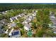 Lush neighborhood featuring houses with swimming pools, solar panels, and verdant landscaping at 4029 Cascades Thrust, Summerville, SC 29483