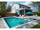 Inviting backyard pool with lounge chairs and a screened-in porch offers a perfect outdoor retreat at 4029 Cascades Thrust, Summerville, SC 29483