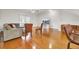 Bright living room featuring hardwood floors, and a modern ceiling fan at 4512 Great Oak Dr, North Charleston, SC 29418
