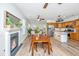 Charming eat-in kitchen features stainless steel appliances, white subway tiles, and a modern island at 5132 E Liberty Park Cir, North Charleston, SC 29405