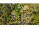 Aerial view of the .84 acre lot with approximate lot lines of property including the main house at 516 Central Ave, Summerville, SC 29483