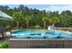 Inviting pool area with comfortable outdoor seating and lush greenery at 5509 Alpine Dr, Summerville, SC 29483