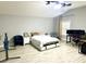Bedroom featuring a queen bed with pull out drawers, a ceiling fan and vaulted ceilings at 565 Mountain Laurel Cir, Goose Creek, SC 29445