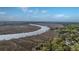 Picturesque aerial view of community, docks and a serene waterway at 7787 Montview Rd, North Charleston, SC 29418
