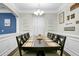 Formal dining room showcasing wainscoting, chandelier, and decor at 7818 Expedition Dr, North Charleston, SC 29420
