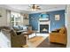 Cozy living room showcasing a fireplace and comfortable furnishings at 7818 Expedition Dr, North Charleston, SC 29420