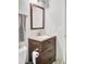 Bathroom featuring a granite vanity and updated fixtures at 103 Arbor Rd, Summerville, SC 29485
