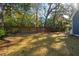 Wide backyard showing a flat, grassy yard and a wooden fence at 1056 Wharf Indigo Pl, Mount Pleasant, SC 29464