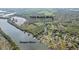 Overhead view showcasing a neighborhood by the tranquil Cooper River at 1342 Dennis Blvd, Moncks Corner, SC 29461