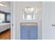 Bathroom with a single sink vanity, a granite countertop, and tile flooring at 1342 Dennis Blvd, Moncks Corner, SC 29461