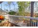 View from the deck of a lovely patio and tree-filled backyard of this home at 14 Town Park Ln # B, Charleston, SC 29412