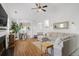 Spacious living room with a fireplace, hardwood floors, and an open layout at 1537 Sweet Myrtle Cir, Mount Pleasant, SC 29466