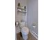 Charming half bathroom features decorative shelves, and modern fixtures at 154 Calm Water Way, Summerville, SC 29486
