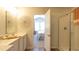 Clean bathroom showcasing a shower and double vanity, with modern decor and ample space at 160 Yarrow Way, Moncks Corner, SC 29461