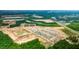 An aerial view shows a community development with homes under construction adjacent to developed neighborhoods at 166 Yarrow Way, Moncks Corner, SC 29461