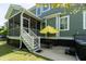 Exterior view of the house showing the deck, hot tub, patio and backyard at 2160 Pentland Dr, Charleston, SC 29412