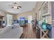 Cozy living room features hardwood floors, a fireplace, and stylish decor at 234 Two Hitch Rd, Goose Creek, SC 29445