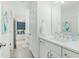 Pristine bathroom with white cabinets, a quartz countertop, and elegant fixtures, creating a spa-like experience at 2856 Claybrook St, Johns Island, SC 29455