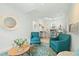 Cozy living area with comfortable seating, a mini kitchen, and ample natural light at 2856 Claybrook St, Johns Island, SC 29455