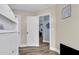 Hallway view from a childs bedroom featuring a unique lofted bed with built-in storage space at 311 Old Stone Ct, Moncks Corner, SC 29461