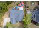 Aerial view of the property displaying the layout, landscaping, and outdoor living spaces including a pool and deck at 3805 Adrian Way, Mount Pleasant, SC 29466