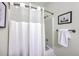 Bathroom with a shower/tub combination, white shower curtain, and neutral wall color at 3805 Adrian Way, Mount Pleasant, SC 29466
