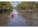 Personal enjoys kayaking on a tranquil river surrounded by mature trees and native plants, offering a serene escape at 3805 Adrian Way, Mount Pleasant, SC 29466