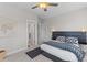 Comfortable bedroom with stylish black headboard, bedside lighting, and decorative pillows at 3873 Newhall St, Mount Pleasant, SC 29466