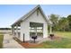 Community pavilion with picnic tables and lake view at 404 Ambergate Ln, Moncks Corner, SC 29461