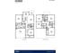 Detailed floor plan showcasing the layout of a two-story home, including bedrooms, kitchen, living spaces, and garage at 405 Mistflower Ln, Moncks Corner, SC 29461