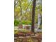 Backyard with a white couch and wood chairs on a deck, with stone steps into the yard at 630 Cain Dr, Mount Pleasant, SC 29464