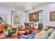Bright and inviting living room open to the kitchen space at 78 Society St, Charleston, SC 29401