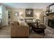 Cozy living room with a large sectional and decorative accents at 7870 Nummie Ct, North Charleston, SC 29418