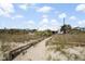 Sandy path leading to the beach, surrounded by lush vegetation at 816 Club Cottage Rd, Edisto Beach, SC 29438