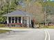 Community guard house entrance featuring an American flag and well-maintained landscaping at 8618 Mcchune Ct, North Charleston, SC 29420