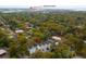 Aerial shot of a neighborhood near Sullivans Island, highlighting tree coverage and proximity to water at 975 Warrick Oaks Ln, Mount Pleasant, SC 29464