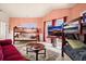 Cozy bedroom with bunk beds and a comfortable couch at 1 Battery Park Rd, Edisto Island, SC 29438