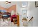Upstairs room features a bunk bed, red sofa, skylight, and access to the stairway at 1 Battery Park Rd, Edisto Island, SC 29438