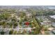Aerial view showcasing the home's location within a desirable neighborhood near marshland at 1109 Lee Shore Ln, Mount Pleasant, SC 29464