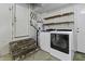 Garage interior features laundry, utility sink, and easy access to the house at 1109 Lee Shore Ln, Mount Pleasant, SC 29464