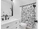 Bathroom featuring a shower curtain displaying local city landmarks and black fixtures at 1174 Pittsford Cir, Charleston, SC 29412